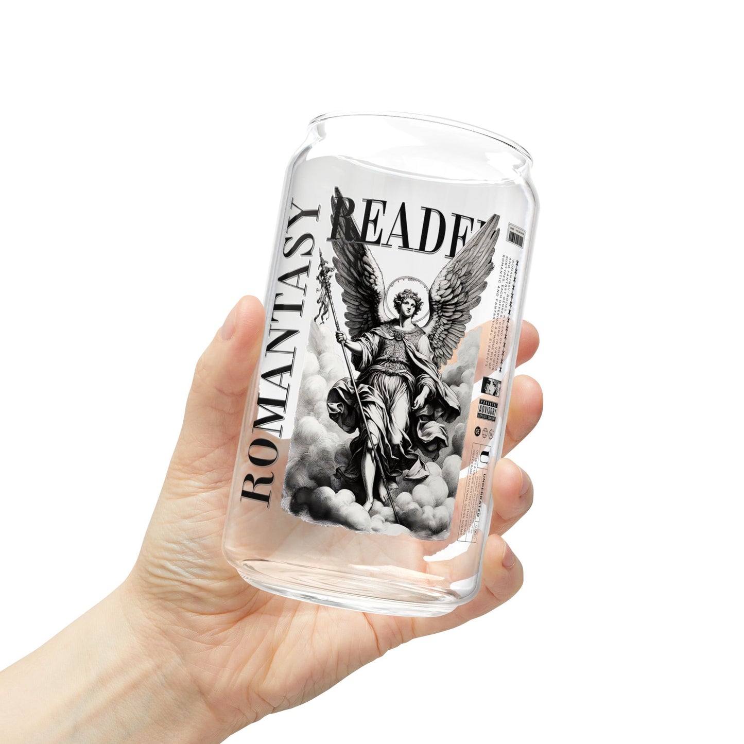 Romantasy Reader Sipper Glass, 16oz, the perfect bookish gift for the fantasy romance reader in your life