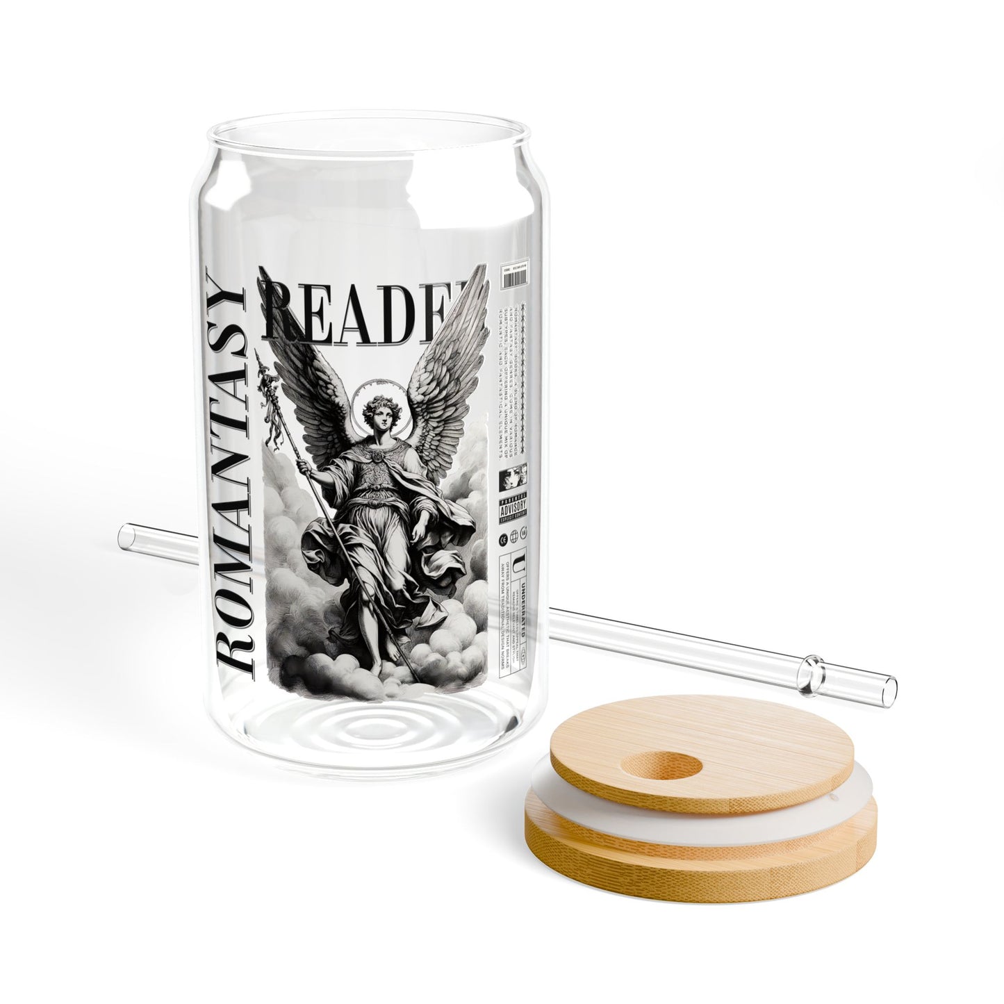 Romantasy Reader Sipper Glass, 16oz, the perfect bookish gift for the fantasy romance reader in your life