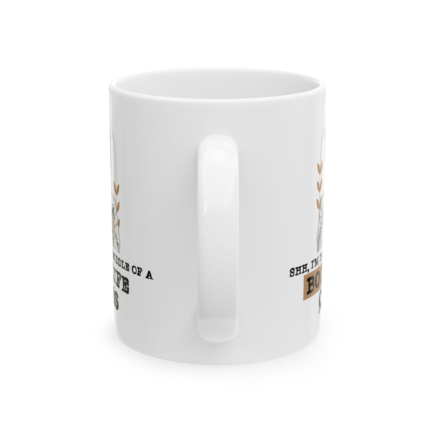 "Booklife Crisis" Cute Cozy Quote Mug – Perfect for Book Lovers, (11oz and 15oz Sizes) Coffee & Tea Mug Perfect Gift for Book Lovers