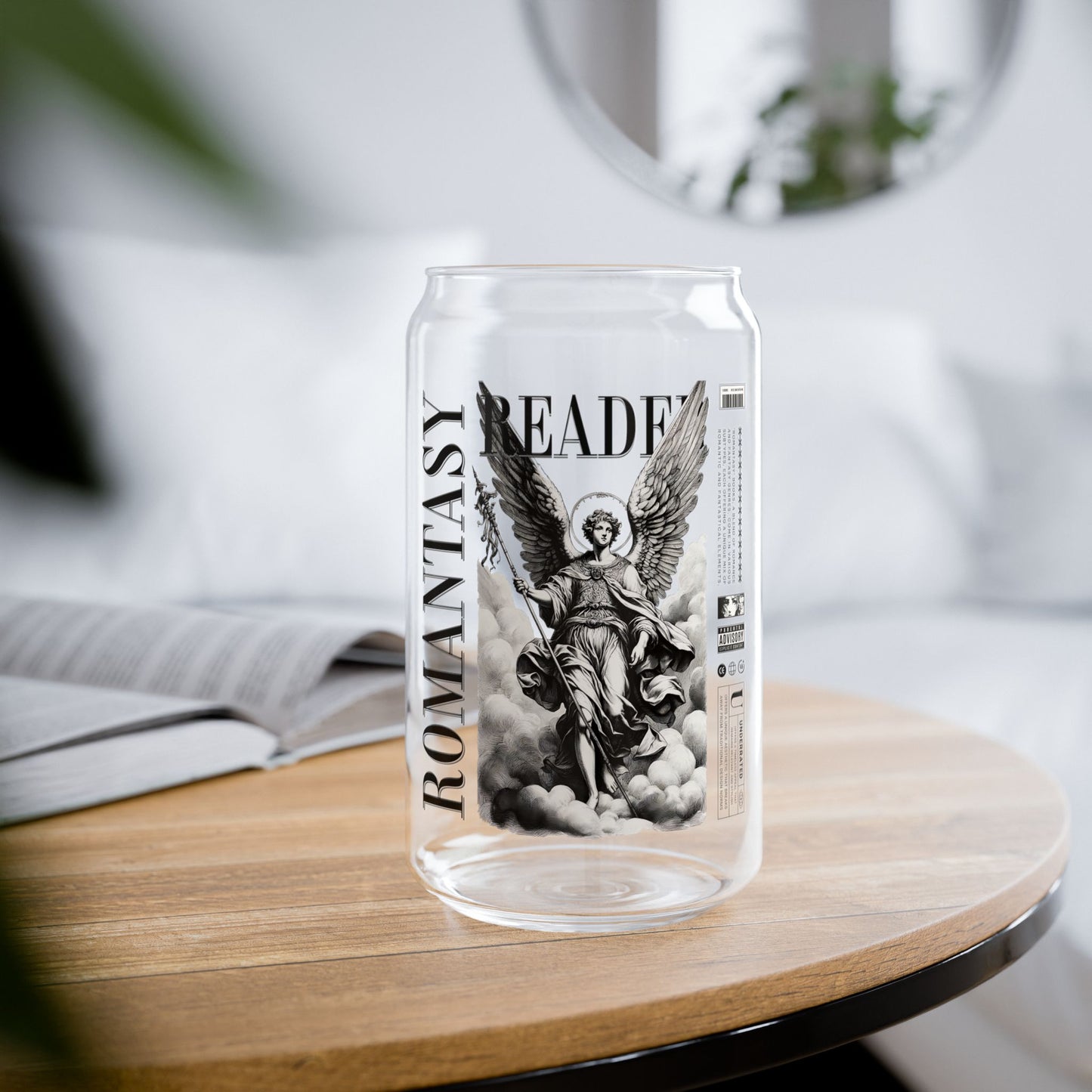 Romantasy Reader Sipper Glass, 16oz, the perfect bookish gift for the fantasy romance reader in your life