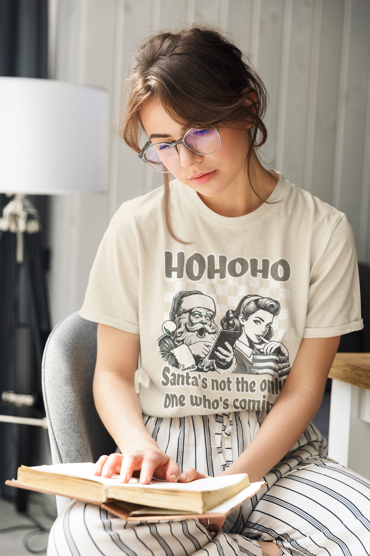 Funny Romance Reader Shirt Ho Ho Ho Santa's Not the Only One Coming tshirt Gift for the smutty romance reader in your life